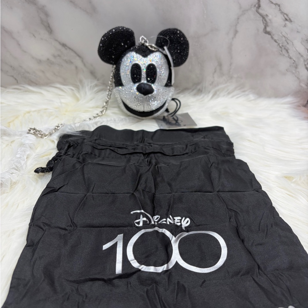 Aldo x Disney Black & Silver Crystal Mickey Crossbody Bag - Picture 6 of 8